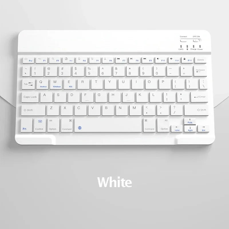 Teclado Recarregável Bluetooth 10 Polegadas Espanhol Inglês Para Tablet e Notebook