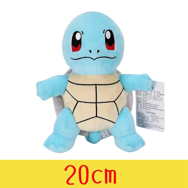 Pelúcia Pokémon de Alta Qualidade com Etiqueta Pikachu Charmander Squirtle Bulbasaur