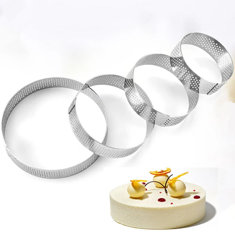 Molde de Aço Inox para Bolo Mousse Resistente ao Calor Ferramenta para Tortas e Massas