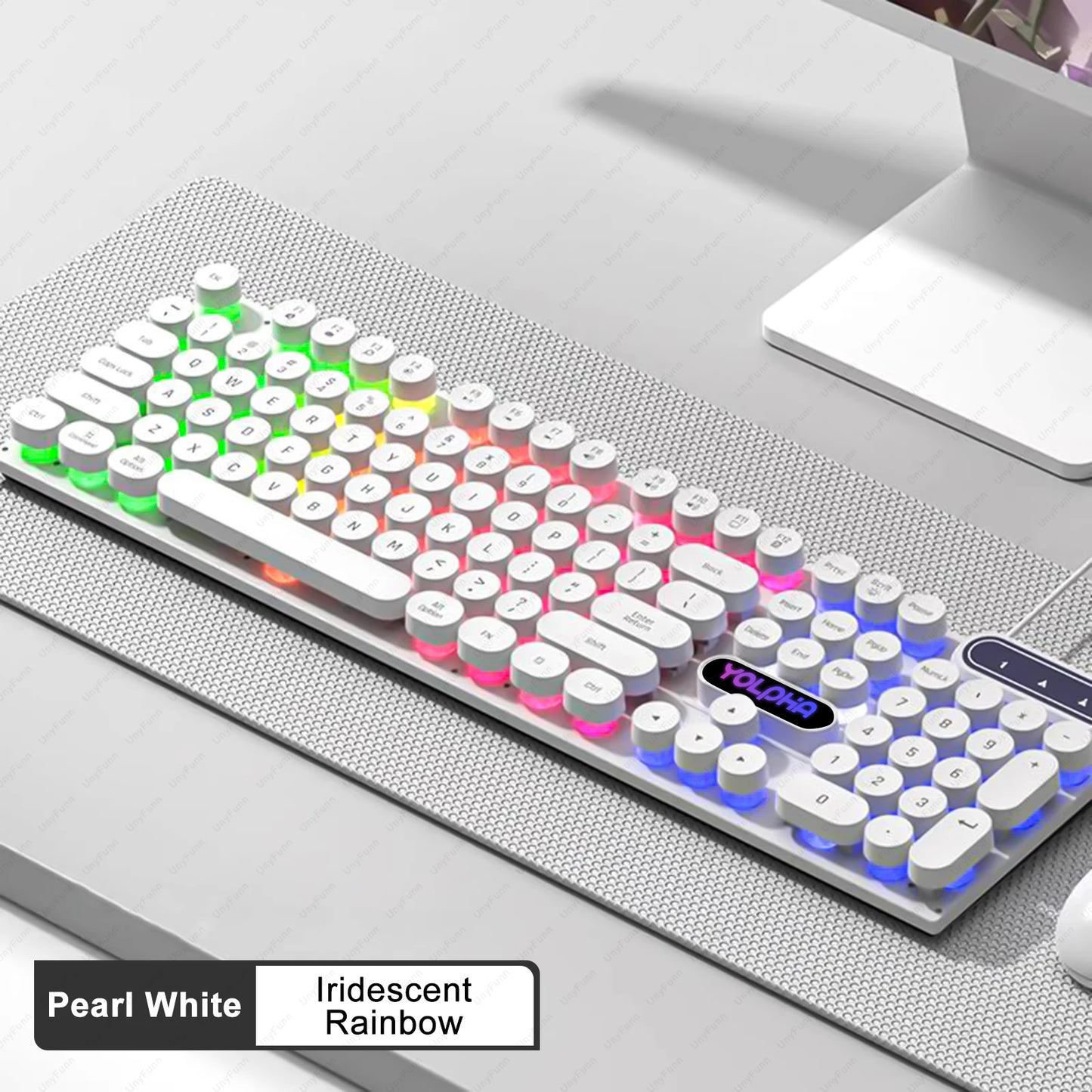 Teclado com Fio Iluminação RGB 104 Teclas Para Jogo Computador e Uso Diário