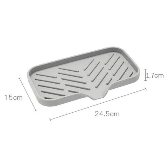 Bandeja de Silicone com Dreno para Organizar a Pia da Cozinha
