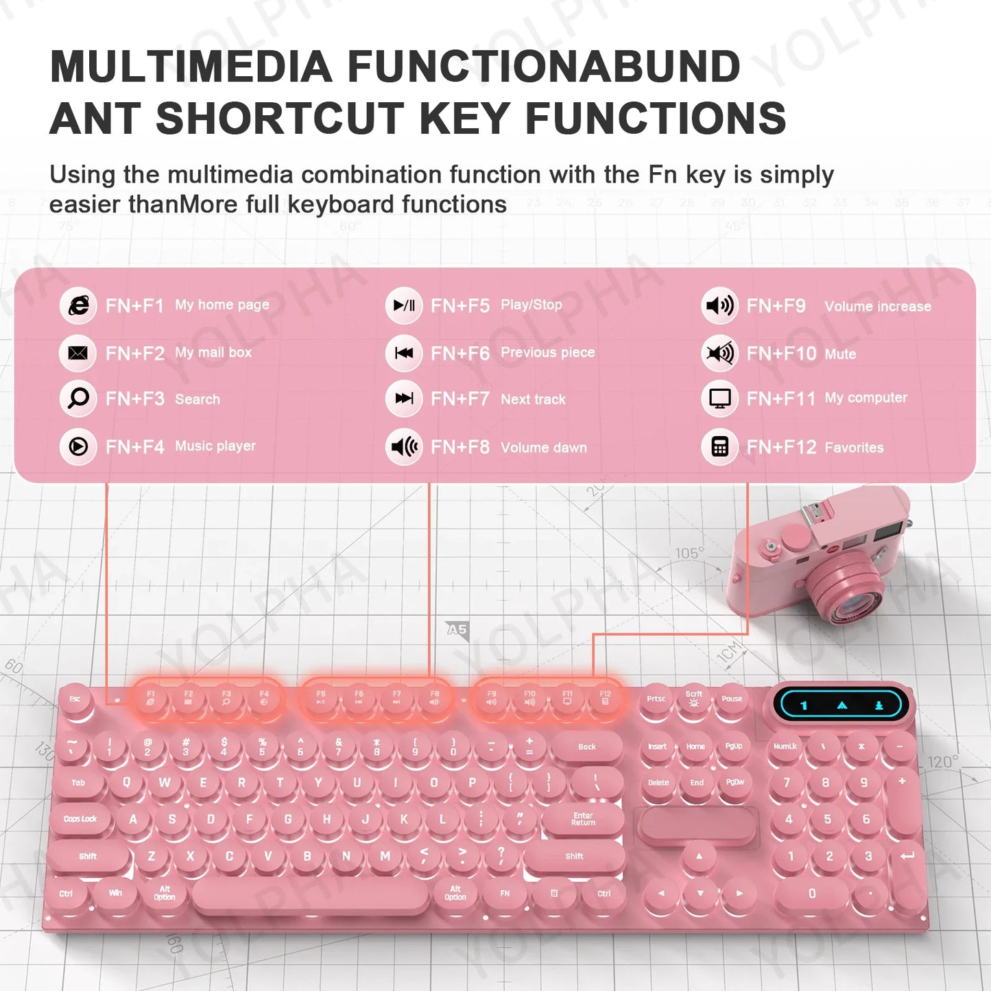 Teclado com Fio Iluminação RGB 104 Teclas Para Jogo Computador e Uso Diário