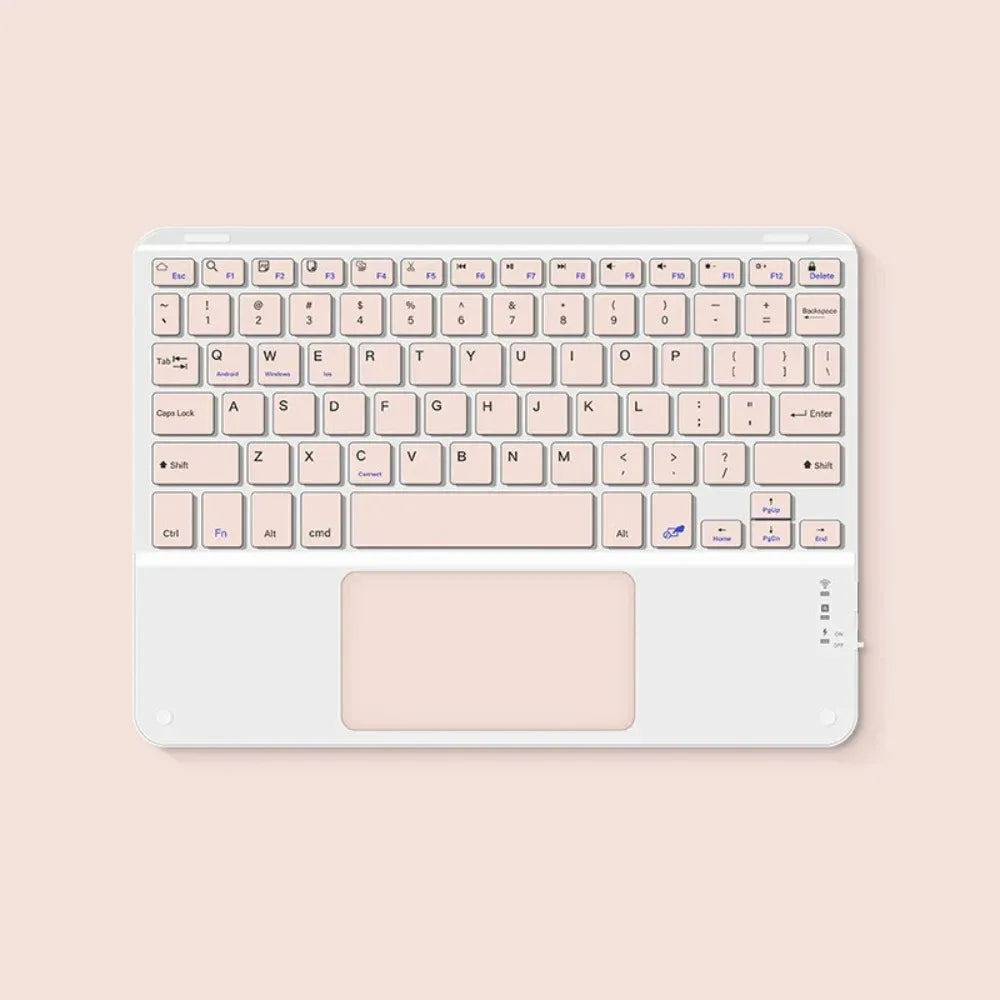 Teclado Recarregável Bluetooth 10 Polegadas Espanhol Inglês Para Tablet e Notebook