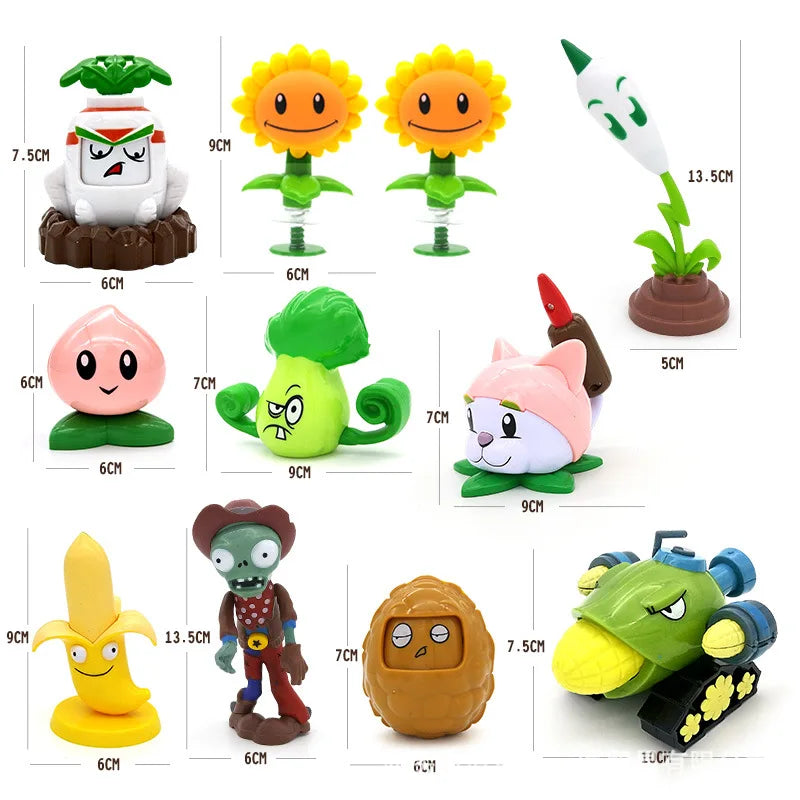Brinquedos Plants vs Zombies com Bonecos de Ação Planta Robô Gigante e Zumbi
