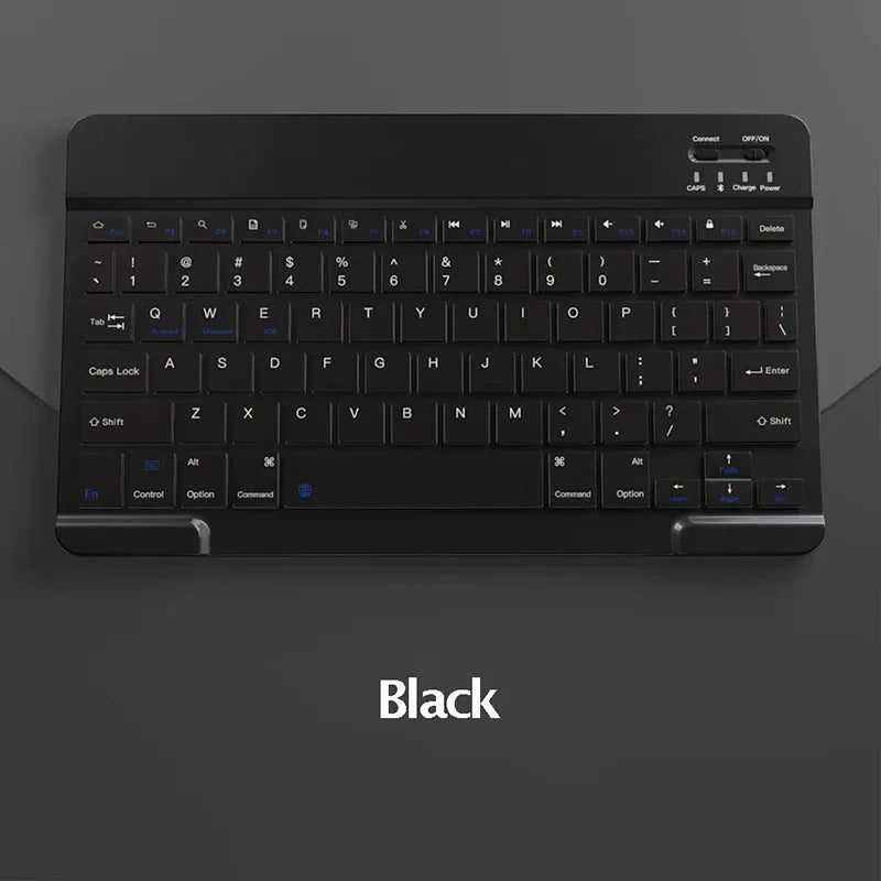 Teclado Recarregável Bluetooth 10 Polegadas Espanhol Inglês Para Tablet e Notebook