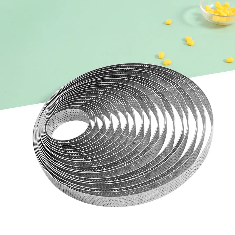 Molde de Aço Inox para Bolo Mousse Resistente ao Calor Ferramenta para Tortas e Massas